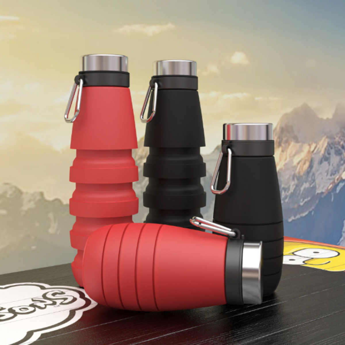 Collapsible Silicone Water Bottle (500ml)